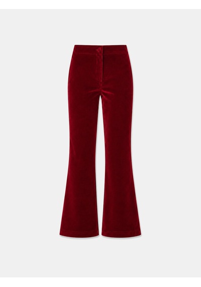 Xint Bordo Lüks Dokulu Soft Kadife Regular Fit Pantolon 201297