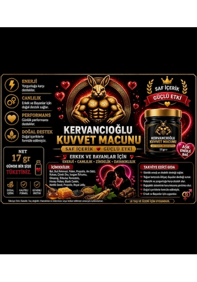 Bitkisel Atom Güç Ve Enerji Macunu & Performans Desteği 10 x 17 G
