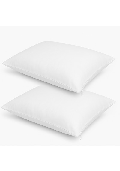 Ev Ve Otel Kullanımına Uygun Fermuarlı Beyaz Yastık Astarı 10'lu Paket 50x70 Cm Beyaz