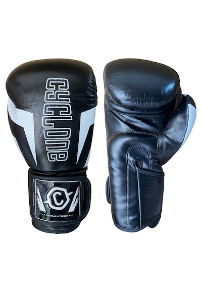 Cyclone Clash Orijinal Deri Boks Ve Kick Boks Eldiveni Siyah