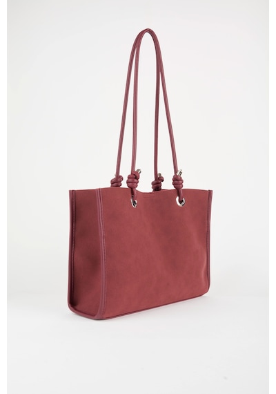 Vivaq Kadın Bordo Buket 3 Bölmeli Süet Orta Boy Astarlı Çıt Çıt Kapama El Ve Kol Çantası