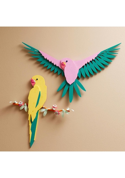 LEGO® Art Fauna Koleksiyonu – Macaw Papağanları 31211 Yetişkinler için Dekoratif ve Sergilenebilir Model Yapım Seti - 644 Parça