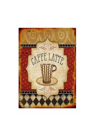 Bedeko Cafe Latte Mdf Poster 35 Cm X 50 Cm