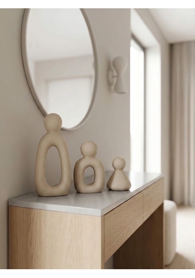 Kaveld Aura Family Minimalist Dekoratif Heykel 3'lü Set El Yapımı Modern Biblo Mermer Tozu & Çimento Kompozit Premium Salon Ve Ofis Dekoru Bej Kaveld Aura Family Minimalist Dekoratif Heykel 3'lü Set El Yapımı Modern Biblo Mermer Tozu & Çimento Kompozit Premium Salon Ve Ofis Dekoru Bej