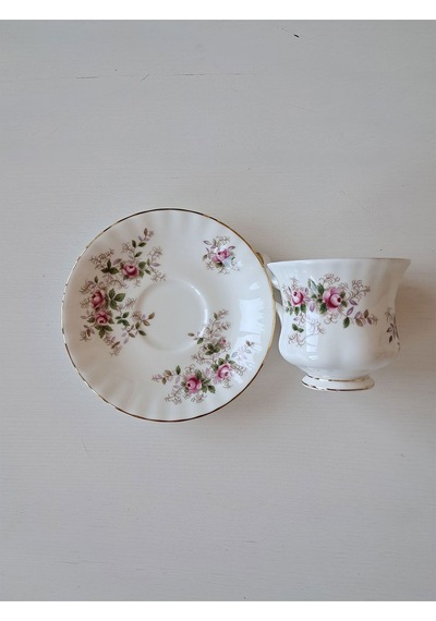 Lavender Rose Bone China England Antika Duble Boy Kahve Fincanı Lavanta Lavanta