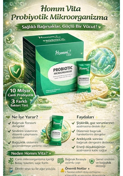 Homm Life Vita Probiyotik Mikroorganizma İçeren Takviye Edici Gıda 20 Şase