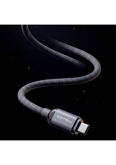 T1798 100w Süper Hızlı Şarj Kablosu 6a Type-c To Type-c Örgülü Da