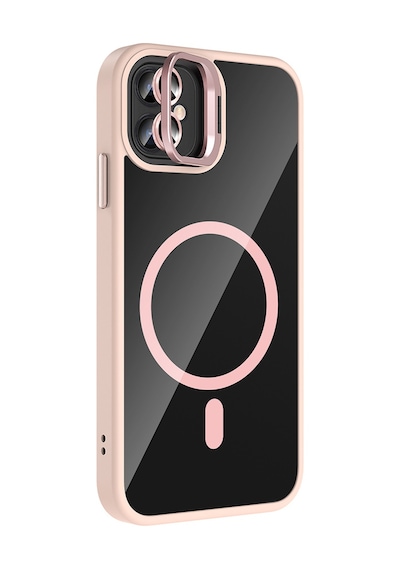 Rba Aksesuar Apple Uyumlu iPhone 11 Kılıf Standlı Ve Kamera Lens M-safe Şarj Özellikli Rba Etro Kapak - Gri gri