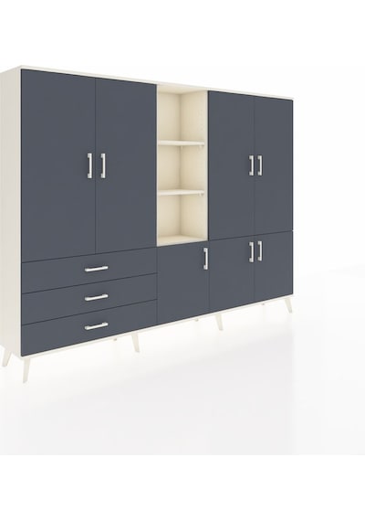 Arges Dolap 11 Raflı 3 Çekmeceli 7 Kapaklı 220x30x163 Aytaşı-antr Aytaşı-antrasit Arges Dolap 11 Raflı 3 Çekmeceli 7 Kapaklı 220x30x163 Aytaşı-antr Aytaşı-antrasit