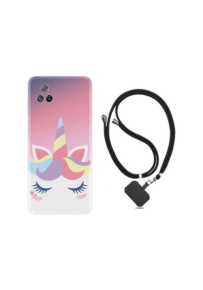 Xiaomi Poco F4 Kılıf İpli Boyun Askılı Desenli Silikon Sweety Unicorn 1737