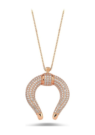 Nal Model Zirkon Taşlı Hayalet Kolye (498564401)