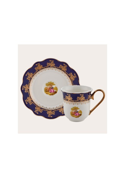 Wınterlıng Porzellan 23067-4 Lady Blue 6'lı Kahve Fincanı Çok Renkli