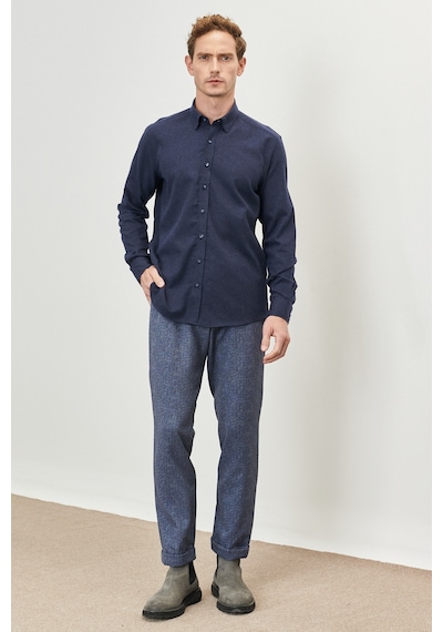 AC&Co / Altınyıldız Classics Erkek Lacivert Slim Fit Dar Kesim Düğmeli Yaka Flanel Oduncu Gömlek 4A2023100029LACM Lacivert AC&Co / Altınyıldız Classics Erkek Lacivert Slim Fit Dar Kesim Düğmeli Yaka Flanel Oduncu Gömlek 4A2023100029LACM Lacivert