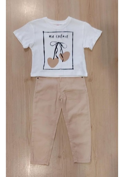 Dmb Kids Kız Pantalon Takım 25ydmb06180498 Ekru