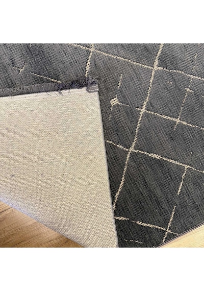Hoom Rugs Terrace 8209 Antrasit Hav Toz Vermez Dekoratif Kilim Antrasit