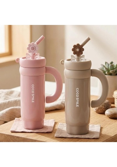 Vagonlife 950 Ml Çelik Termos - Cocosmile 950 Ml Vakumlu Paslanmaz Çelik Termos Pembe Çok Renkli
