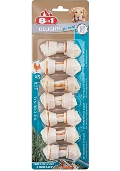 8in1 Delights Pro Dental Xs Boy Kemik 7'li, 84 Gr. Köpek Ödülü