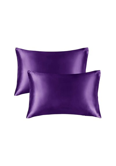 Saten Yastık Kılıfı, Queen Size, Kıvırcık Saçlar, İpeksi Yapı King 50x90 , Lavanta 50 x 22