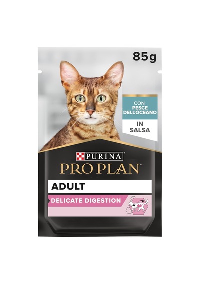 Purina Delicate Digestion Sos İçinde Okyanus Balıklı Yetişkin Kedi Maması 85gr Pouch X 26 Adet