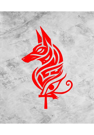 Anubis Sticker - Eski Mısır Mitolojisi - Ölüler Tanrısı - Araba Oto Motosiklet Karavan Pc Laptop Sticker - 00351 15x9 Cm