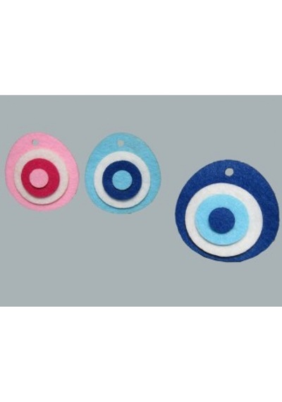 Keçeden Nazar Boncuğu Pembe P50 +3