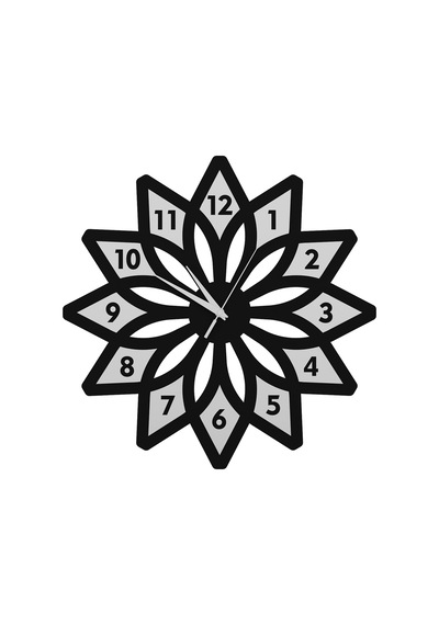 Deluxe Duvar Saati Siyah Krom Siyah - Krom
