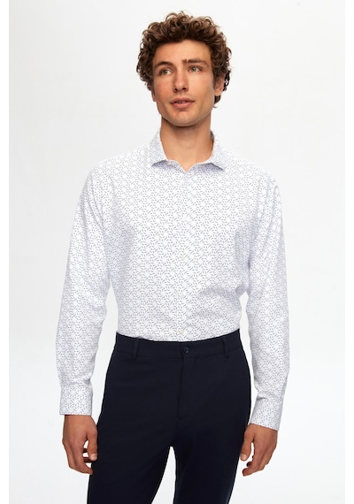 D'S Damat Twn Slim Fit Beyaz Baskılı Easy Iron Gömlek 2ef02hd402880 Beyaz