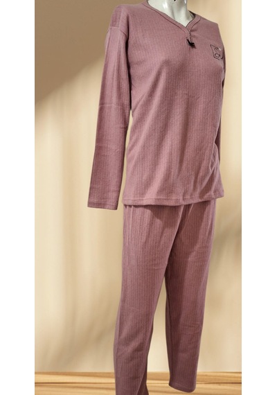 Rüyam Pamuklu Kadın Pijama Takımı Yeşil Gülkurusu Rüyam Pamuklu Kadın Pijama Takımı Yeşil Gülkurusu