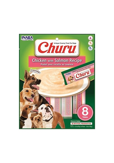 2 Adet Inaba Ciao Churu Somonlu Ve Tavuklu Tamamlayacı Köpek Ödül Maması 8 X 20 Gr