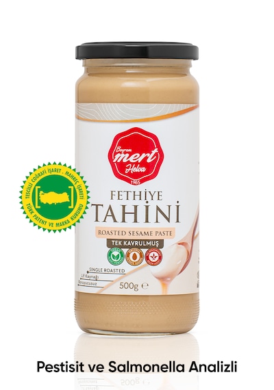 Tek Kavrulmuş Fethiye Tahini 500 Gr Ve Yerli Susam İle Üretilmiştir