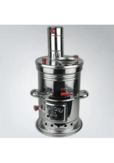 Krom Odunlu Kömürlü 3.5 L Semaver Inox