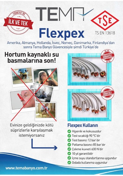 Tema 3/8-3/8 30 Cm Paslanmaz Flexible E-d 680031 Krom