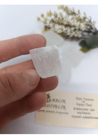 Selenit Taşı Biblo/ Mini Ham Doğaltaş Biblo 01