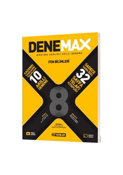 Hız Yayınları 8. Sınıf Fen Bilimleri Denemax 10 Lu Akıllı Deneme