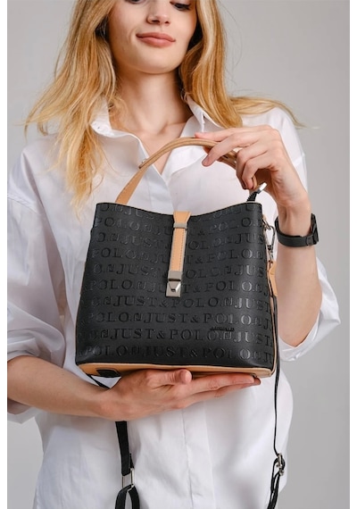 Just Polo Günlük Kombinlere Uygun Kadın Omuz Çantası Taba Siiyah 23443068