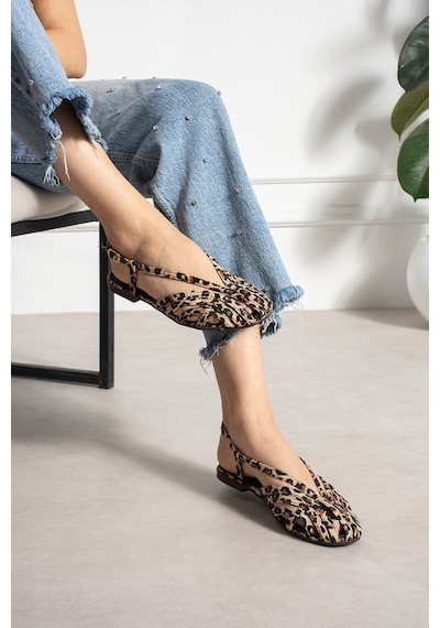 Wolk Shoes Asi Kadın Babet Trend Leopar