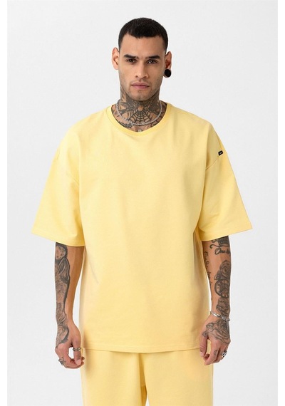 Paça Lastikli Basic Oversize Eşofman Takımı Sarı