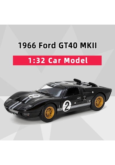 Soulader Kinsmart 1/32 Ölçekli 1966 Ford Gt40 Mk Iı Alaşım Model Araç - İleri Geri Gidebilen Mini Klasik Spor Araba Koleksiyon Ve Oyun Setleri