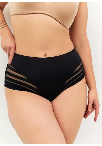 Paranto Model Tam Toparlayıcı Curve Model İz Yapmaz Relaxed Külot Siyah Renk Siyah