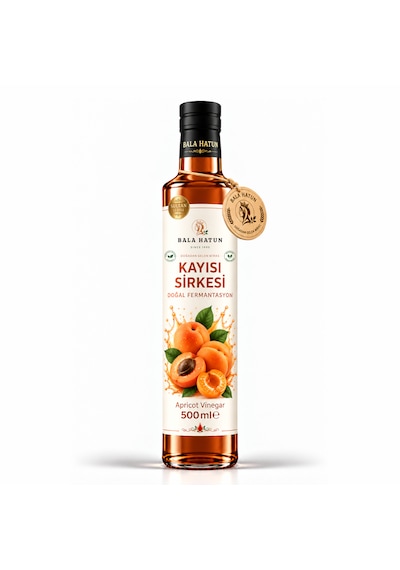 Bala Hatun Kayısı Sirkesi 500ml - Doğal Fermantasyon - Apricot Vinegar