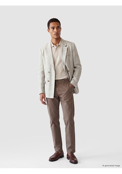 Lcw Vision Bej Regular Fit Keten Karışımlı Erkek Blazer Ceket