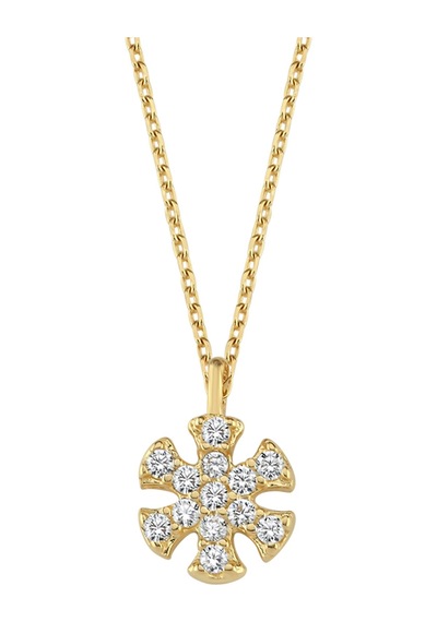 Altın Minimal Kar Tanesi Kolye Kly00200 Altınsepeti