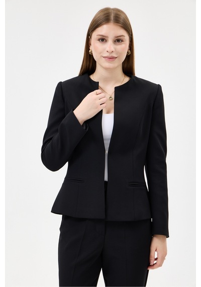 Velnara Moda Siyah Klasik Kadın Takım Elbise-sıfır Yaka Ceket & İspanyol Paça Pantolon Siyah - 927017052 Siyah Velnara Moda Siyah Klasik Kadın Takım Elbise-sıfır Yaka Ceket & İspanyol Paça Pantolon Siyah - 927017052 Siyah