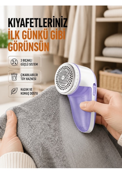 Shnstore Taşınabilir Tiftik Temizleme Makinesi Ergonomik Tasarım Shntknd0720 Çok Renkli