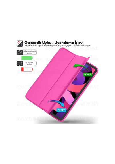 Apple Uyumlu iPad 10. Nesil 2022 10.9 Inç Tablet Flip Smart Standlı Akıllı Kılıf Smart Cover Kılıf