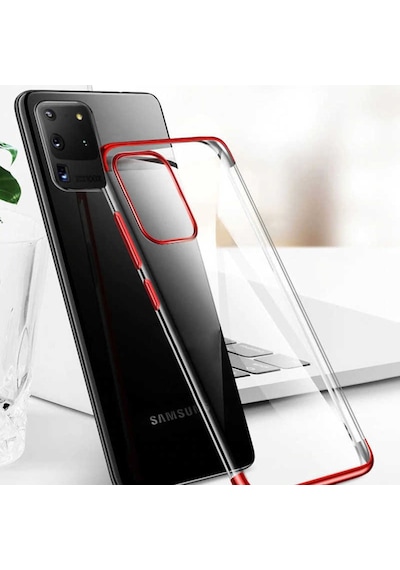 Galaxy S20 Ultra Kılıf Zore Dört Köşeli Lazer Silikon Kılıf