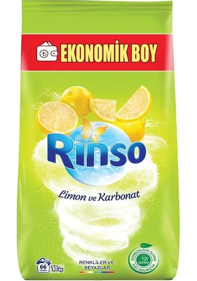 Rinso Limon ve Karbonat Renkliler ve Beyazlar İçin Toz Çamaşır Deterjanı 10 KG