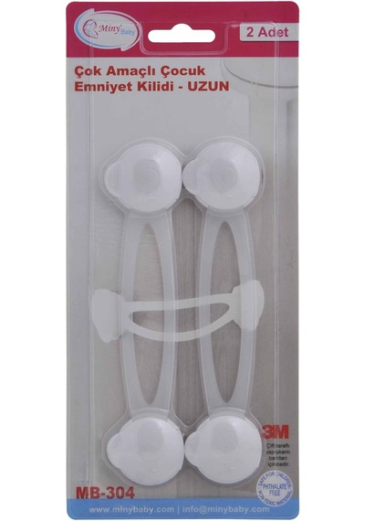 Miny Baby 2'Li Çok Amaçlı Dolap Kilidi - Uzun Çok Renkli