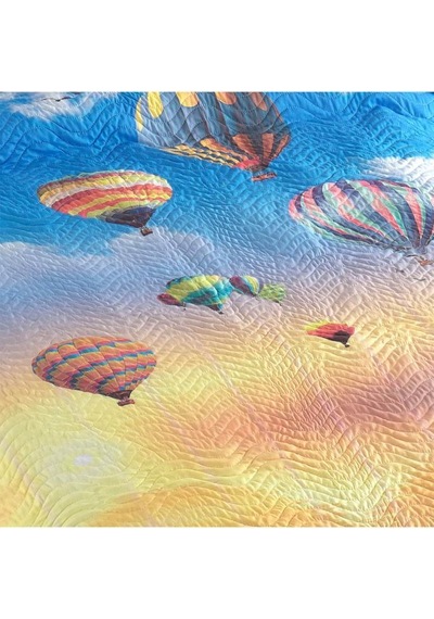 Balloon Baskılı Kapitoneli Tek Kişilik Yatak Örtüsü Çok Renkli