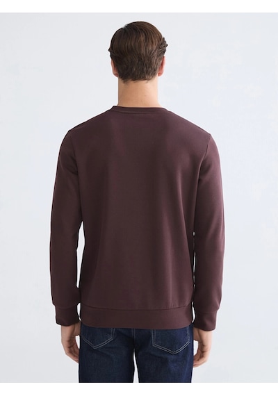 LC Waikiki Lcwaıkıkı Classic Kahverengi Bisiklet Yaka Baskılı Erkek Kalın Sweatshirt Dark Brown LC Waikiki Lcwaıkıkı Classic Kahverengi Bisiklet Yaka Baskılı Erkek Kalın Sweatshirt Dark Brown